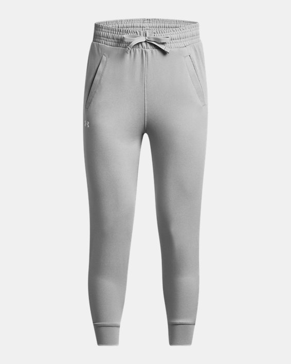 Girls' HeatGear® Pants, Gray, pdpMainDesktop image number 0